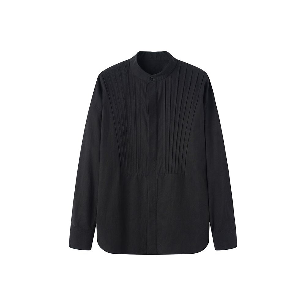 ASAYAHomme1517 – Midnight Pleated Tux Shirt 🌑✨