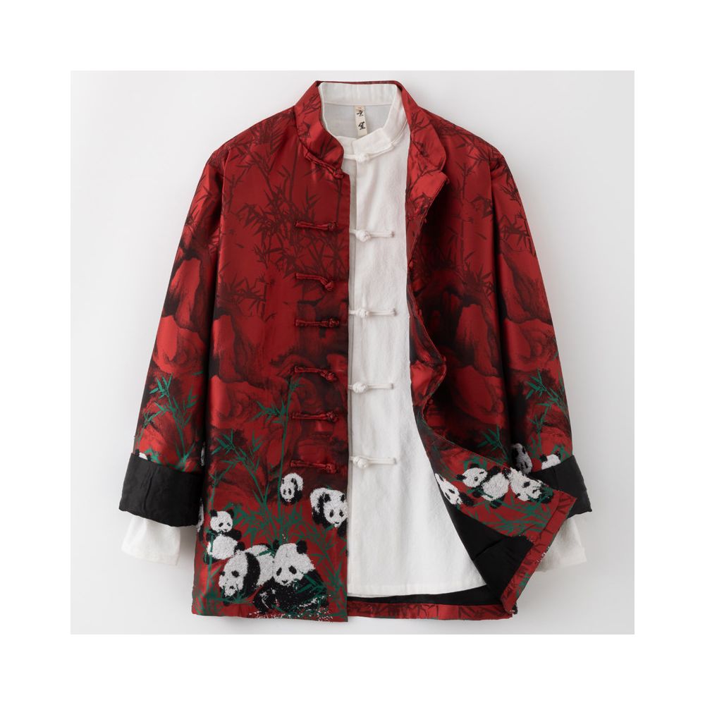 ASAYAHomme1524 – Oriental Panda Ink Art Tang Suit 🐼🏮