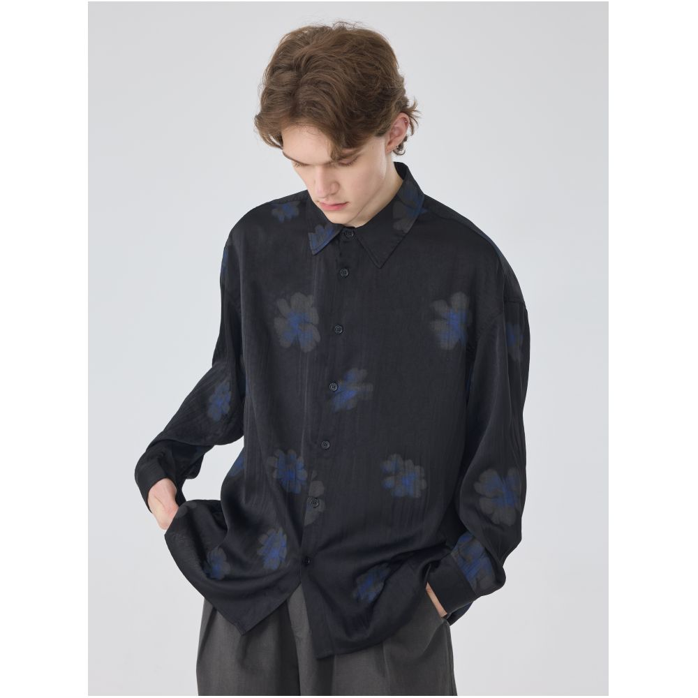 Autumn men s printed shirt men s loose fashion retro embroidery ethnic style original designer shirt men image 2