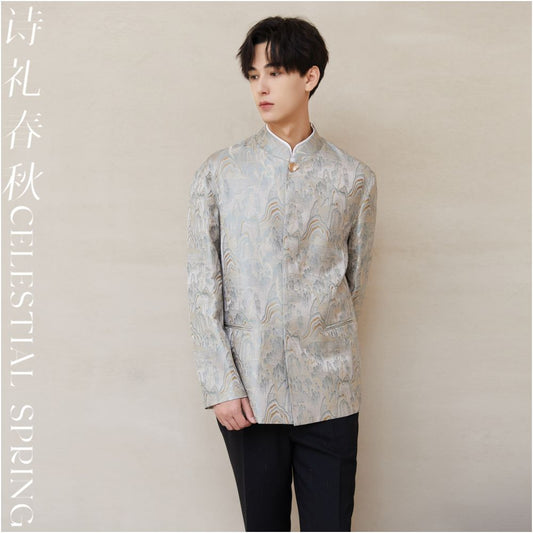 ASAYAHomme1537– Azure Wave Layered Duo Set 🌊💎