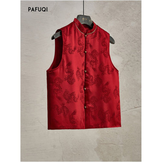 ASAYA5528 – Crimson Dragon Vest & Skirt Set 🐉❤️