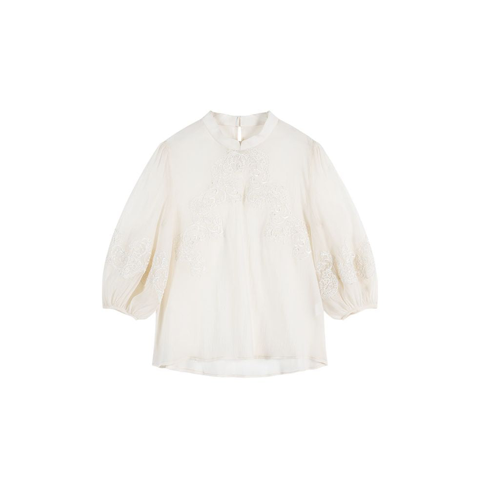 Wuyan Yihe Xueyuan New Chinese Soft Yarn Embroidered Top Jacquard Embroidered Bead Horse Face Skirt Set image 4