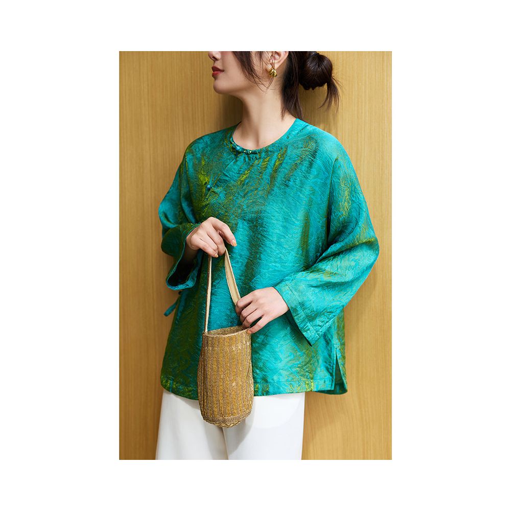 ASAYA5536 – Floating Light Brocade Top ✨🌸