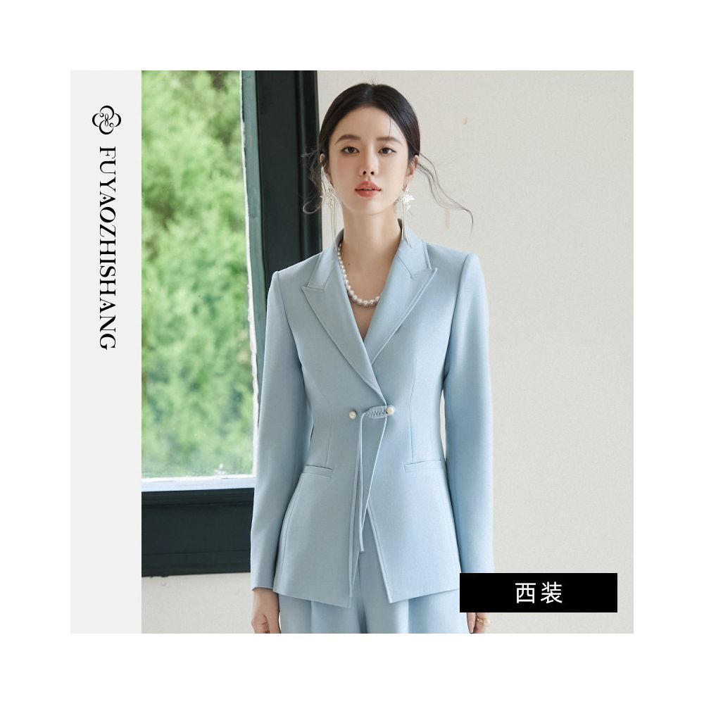 ASAYA5541 – Mist Blue Modern Qipao Set 💎❄️