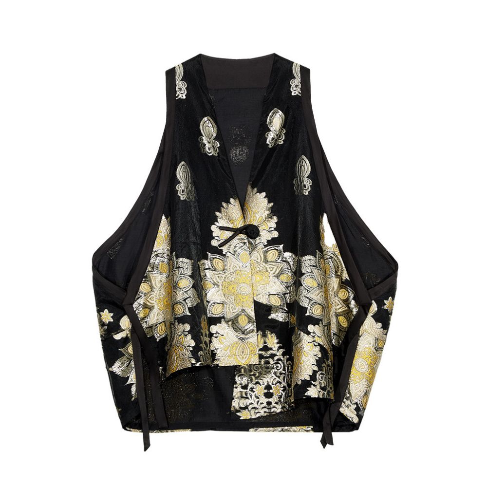 Silhouette Lanlan vest new Chinese style classical vest stacked oversized 2025 autumn women s clothing high end feel image 4