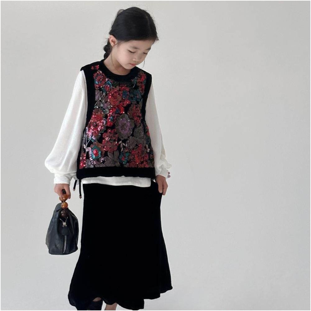 Design sense New Chinese style girl DuPont cotton heavy industry ancient style vest temperament embroidery thin cotton clip improved Hanfu image 1