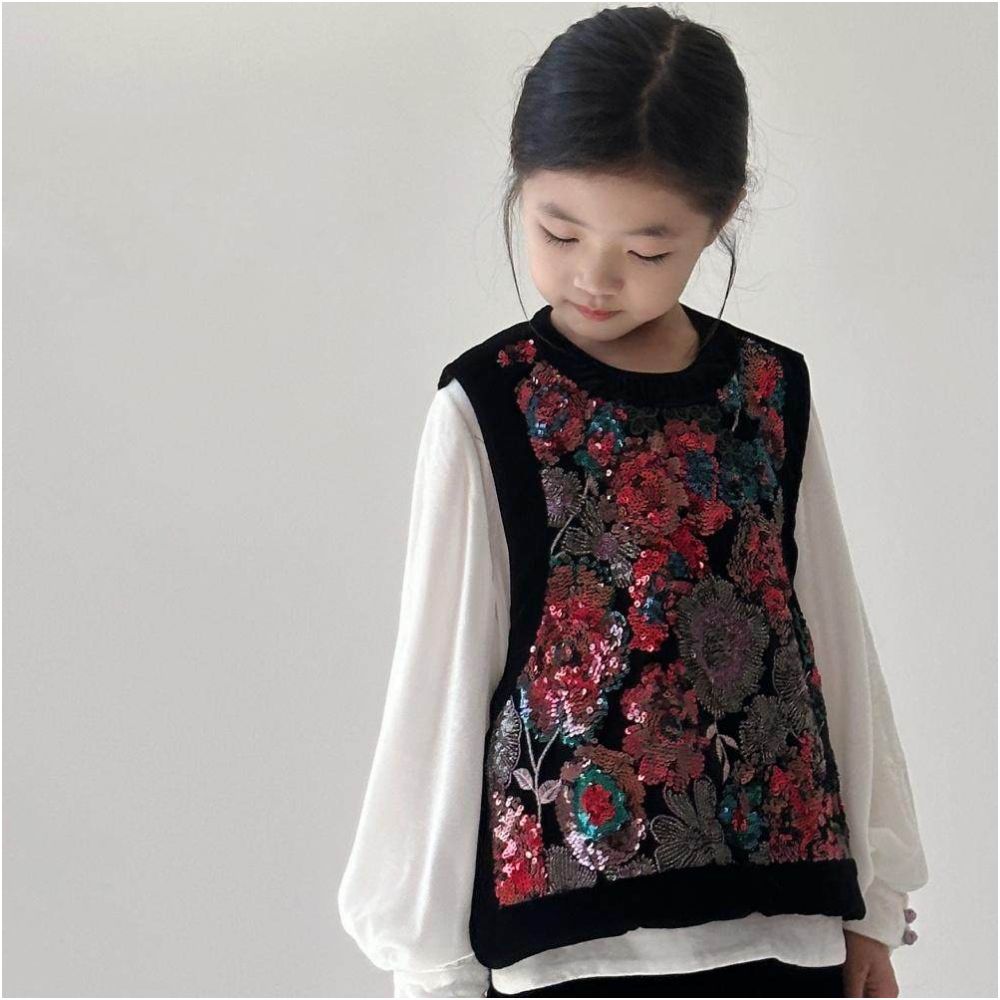 Design sense New Chinese style girl DuPont cotton heavy industry ancient style vest temperament embroidery thin cotton clip improved Hanfu image 3