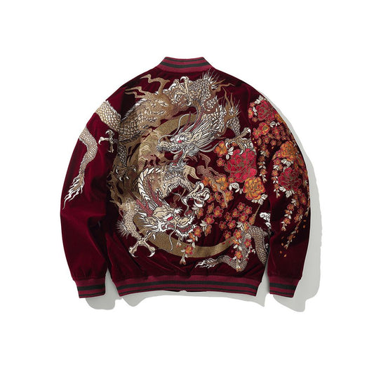 ASAYAHOMME1553 – Crimson Dragon Blossom Bomber 🐉🌺