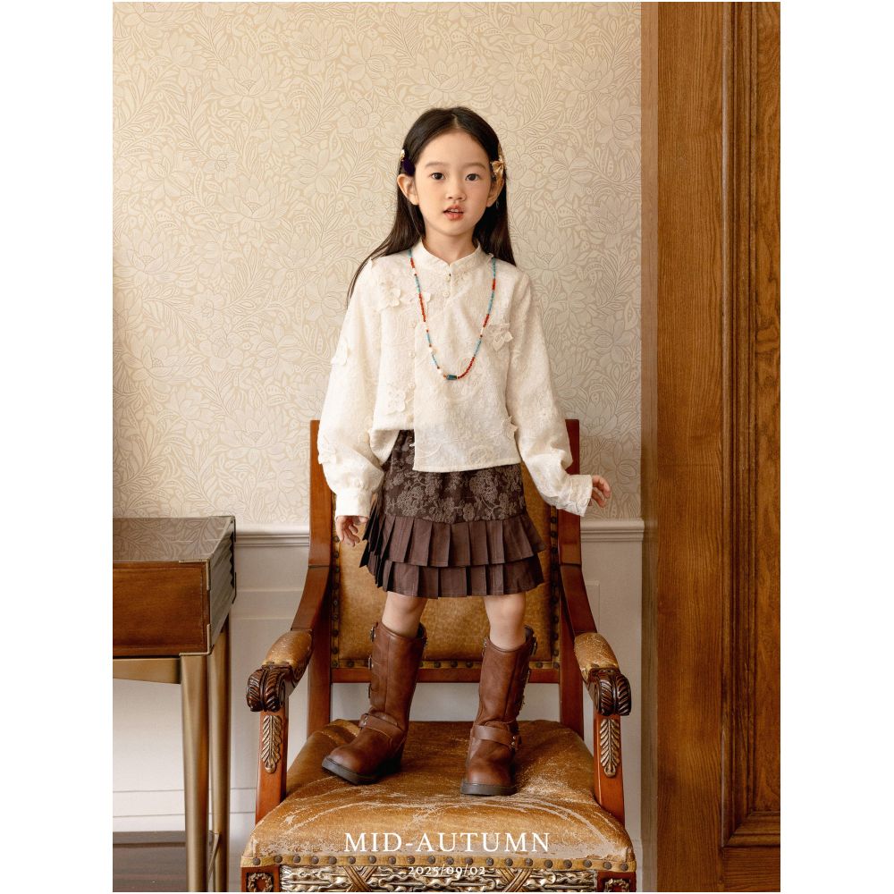 Add Q Original Old Painting Silk Dream New Chinese Heavy Industry Embroidery Half Skirt A line Hundred Fold Short Skirt Girl s Treasure Mid Autumn Festival image 0