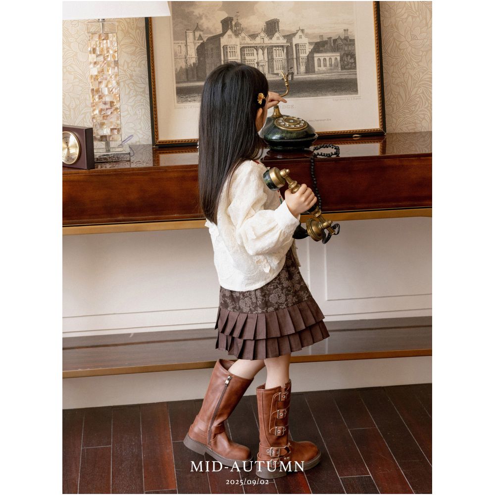 Add Q Original Old Painting Silk Dream New Chinese Heavy Industry Embroidery Half Skirt A line Hundred Fold Short Skirt Girl s Treasure Mid Autumn Festival image 4