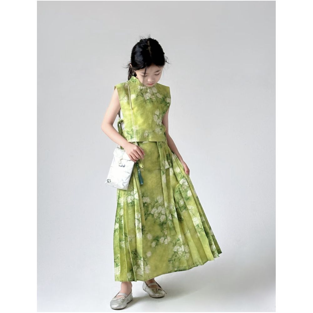 ASAYAKIDS268 – Jade Blossom Flow Set 🍃🌸