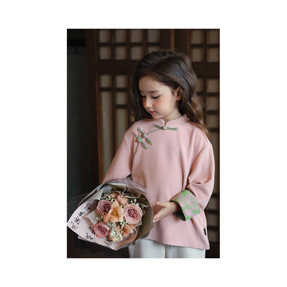 ASAYAKIDS269 – Blush Charm Oriental Top 🌸🎀