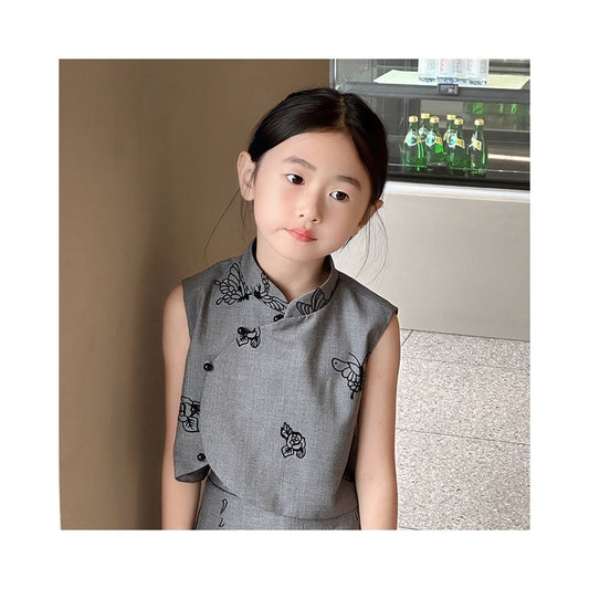 ASAYAKIDS277 – Butterfly Grey Oriental Set 🦋🩶