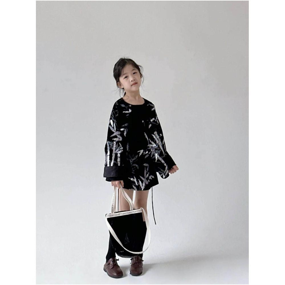 Girl s Golden Branch Desire niche designer style high end parent child Chinese style new Chinese embroidery jacket half skirt image 1