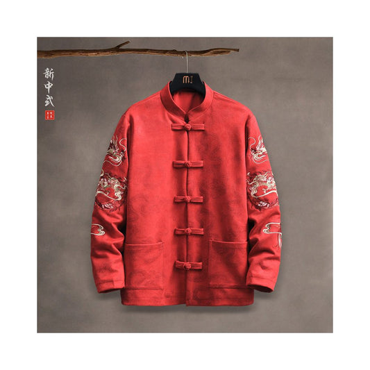 ASAYAHOMME1572 – Auspicious Dragon Embroidered Jacket 🐉🧧