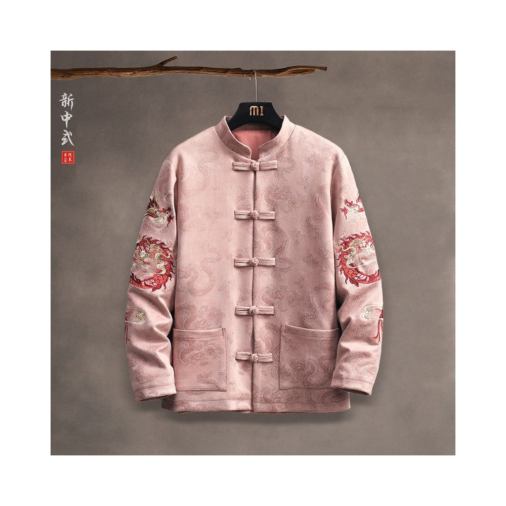 ASAYAHOMME1572 – Auspicious Dragon Embroidered Jacket 🐉🧧