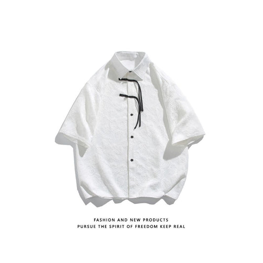 ASAYAHOMME1567 – Modern Frog Tie Jacquard Shirt 🧧✨