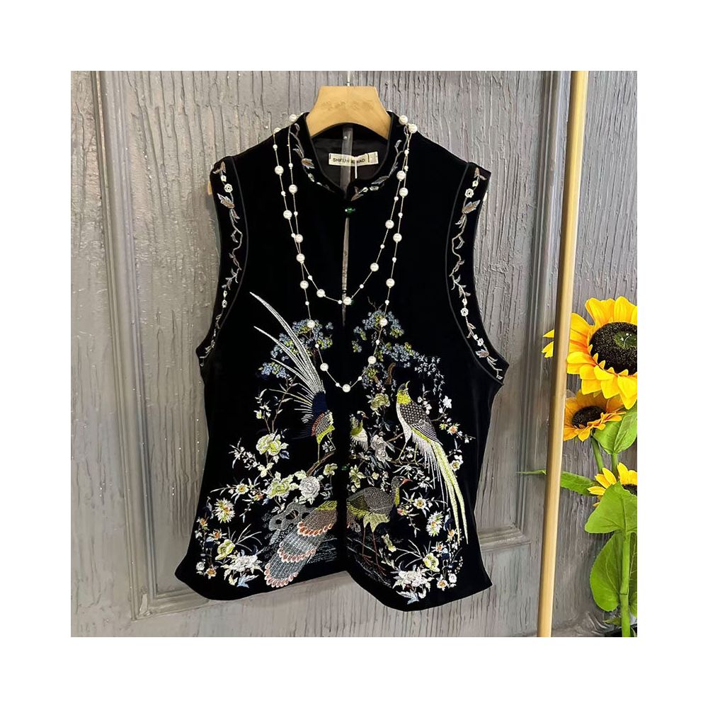 ASAYA5596 – Midnight Phoenix Embroidered Set 🖤🕊️