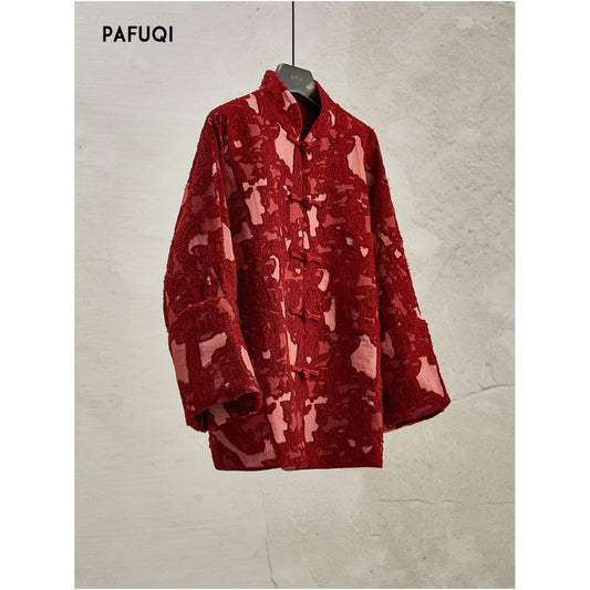 ASAYA5690 – Crimson Heritage Lace Jacket 🌹🧧