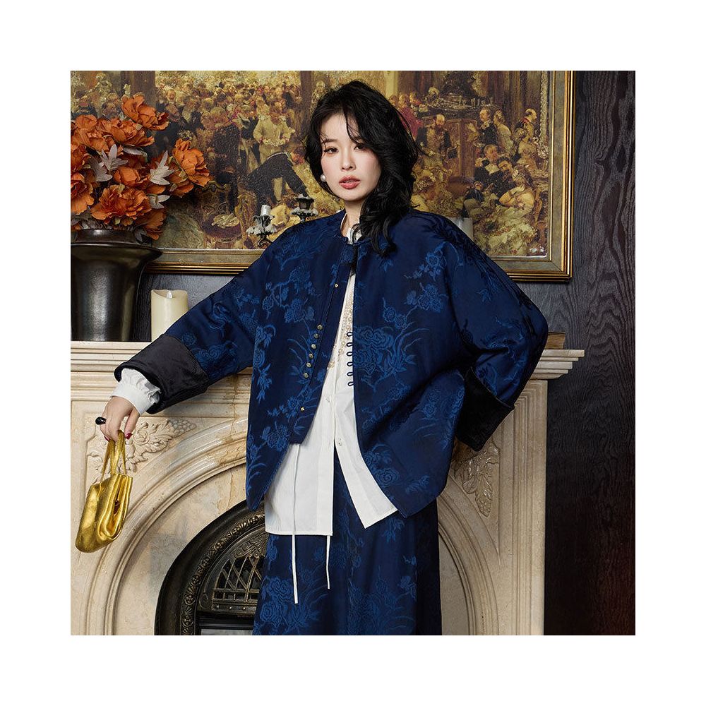 ASAYA5692 – Midnight Indigo Silk Set 🌌💙