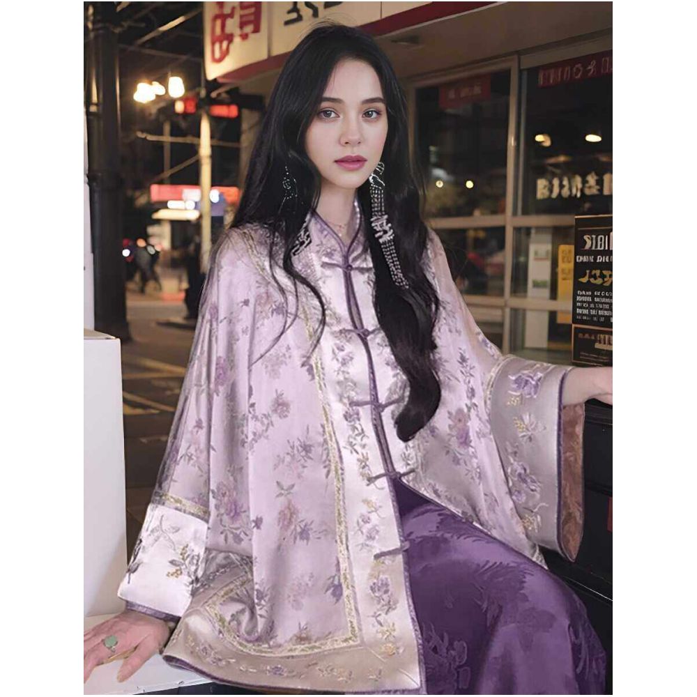 Jinghua Yanyun Zen inspired New Chinese Elegance Style Fragrant Cloud Yarn Short Jacket for Women image 5