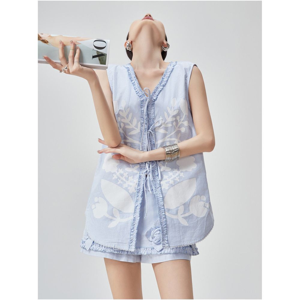 ASAYA5721 – Blue Whisper Co-Ord Set 💙🌿