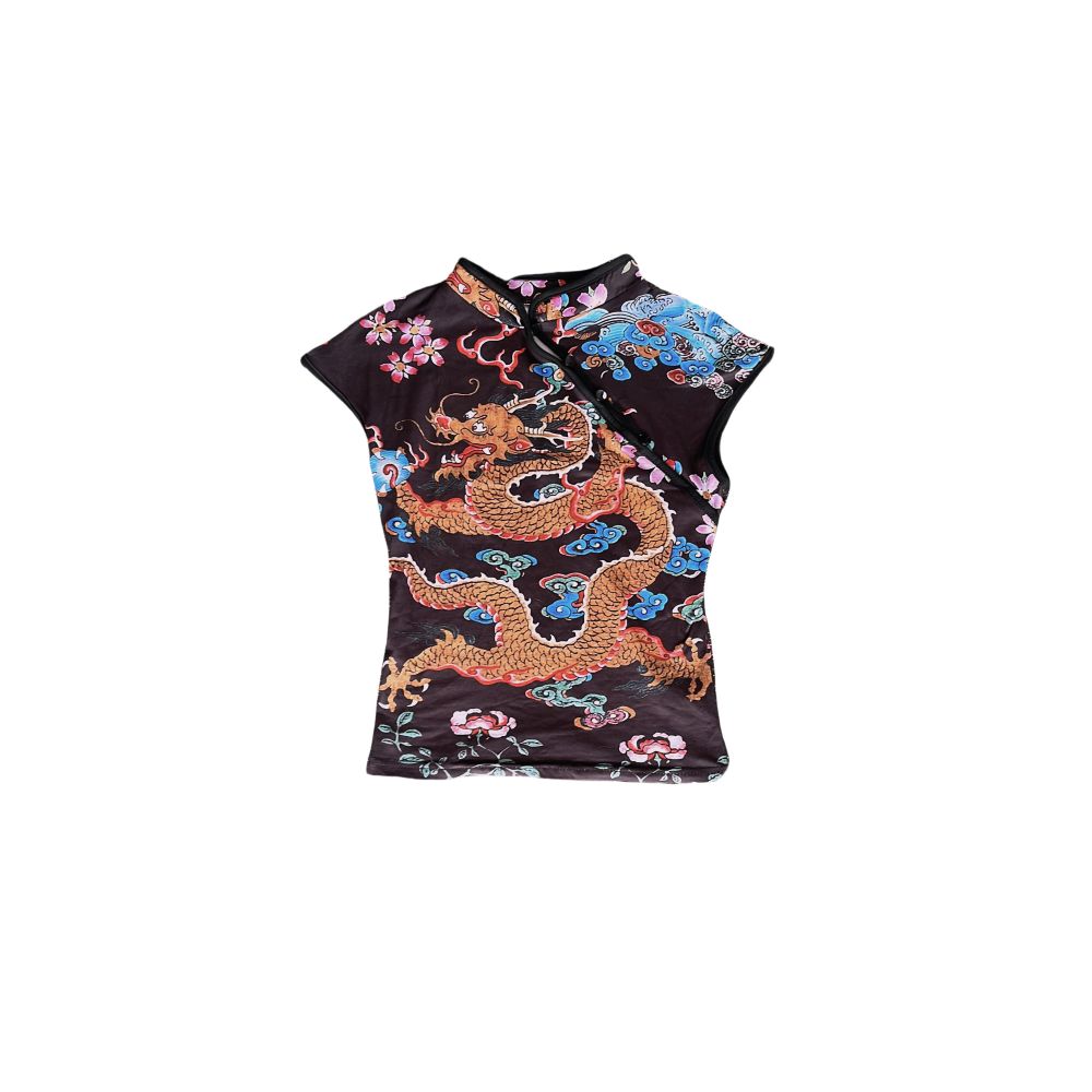 ASAYA5785 – Oriental Charm Cheongsam Top 🐉🌸