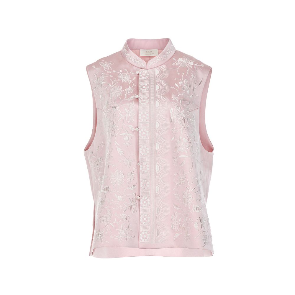 ASAYA5798 – Blossom Silk Embroidered Vest 🌸✨