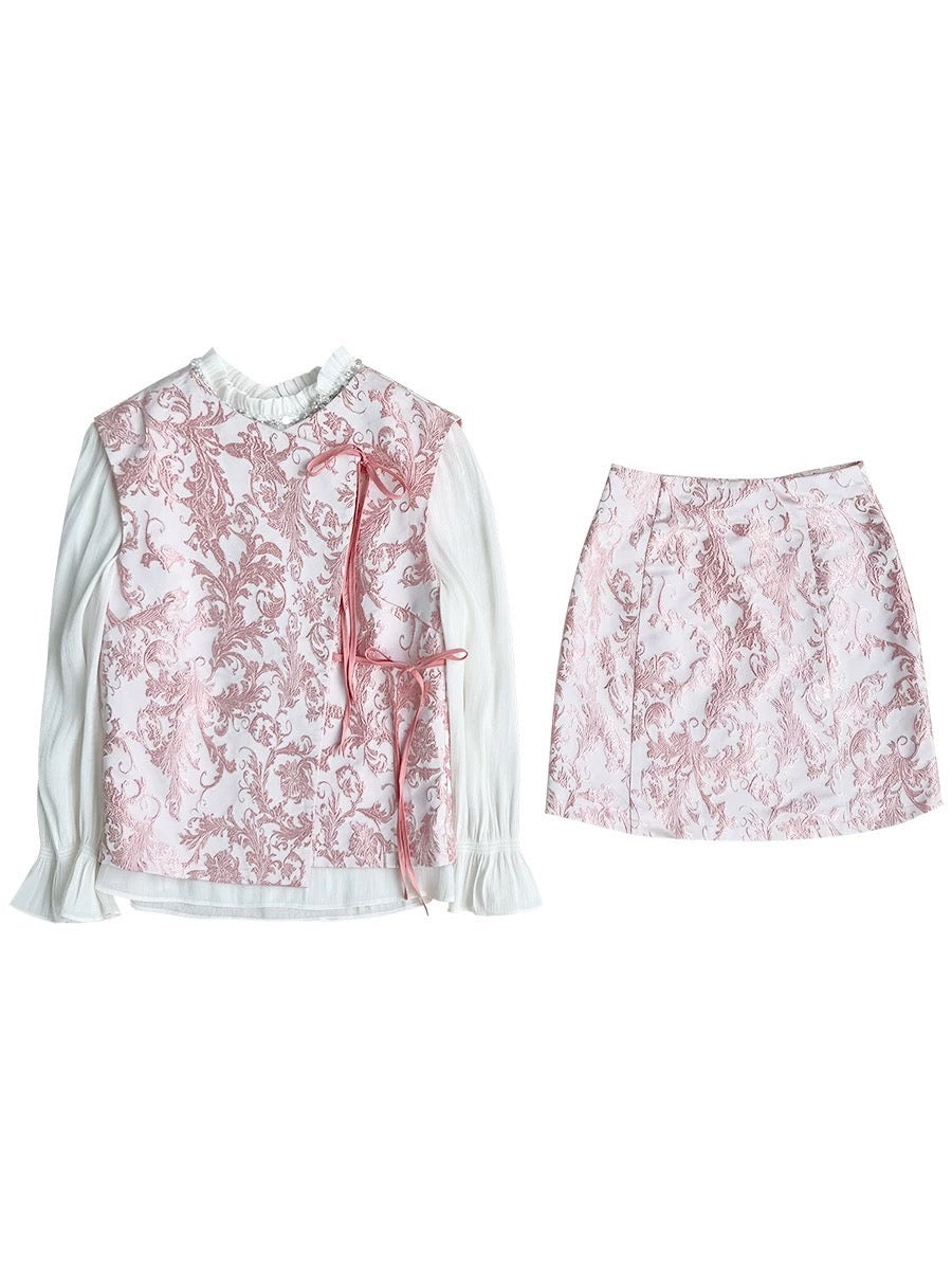 ASAYA4882 – Sakura Jacquard Elegance 🌸✨