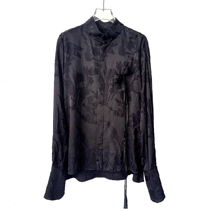 ASAYA4900 – Magnolia Bloom Jacquard Top 🌸✨