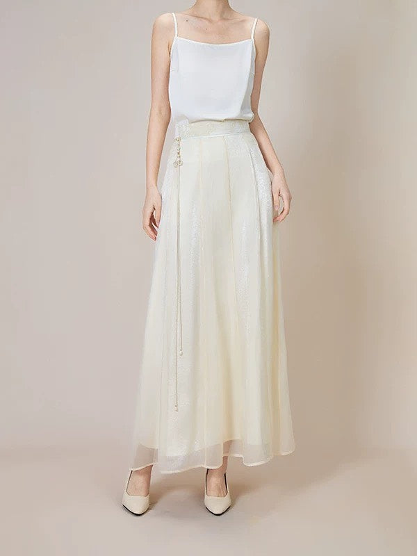 ASAYA4901 – Oriental Grace Wide-Leg Skirt 🌸✨